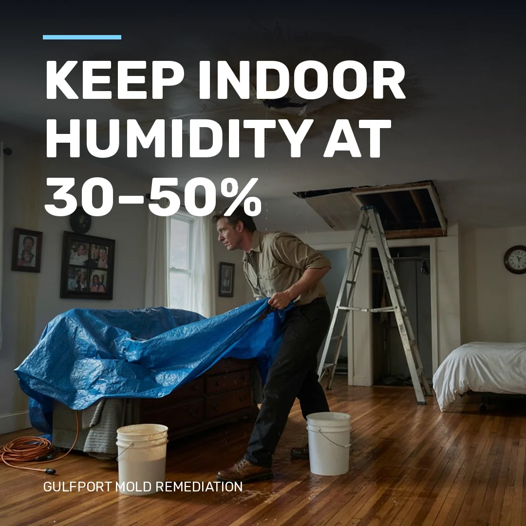Keep indoor humidity at 30–50%